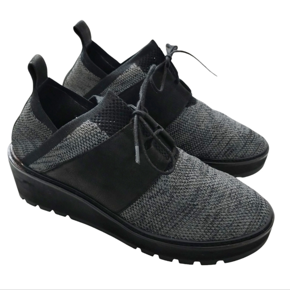 Eileen Fisher Women's Wilson Platform Chunky Old Money Sneakers size 9½ Black